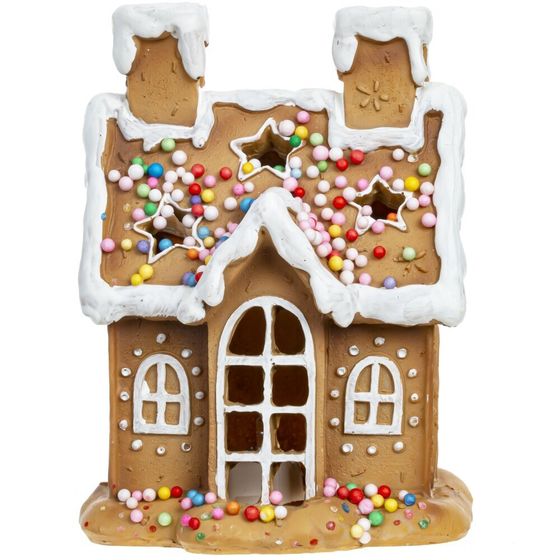 Фигурка декоративная с подсветкой &quot;Домик&quot;, L10 W8,5 H12,5 см, 2в.