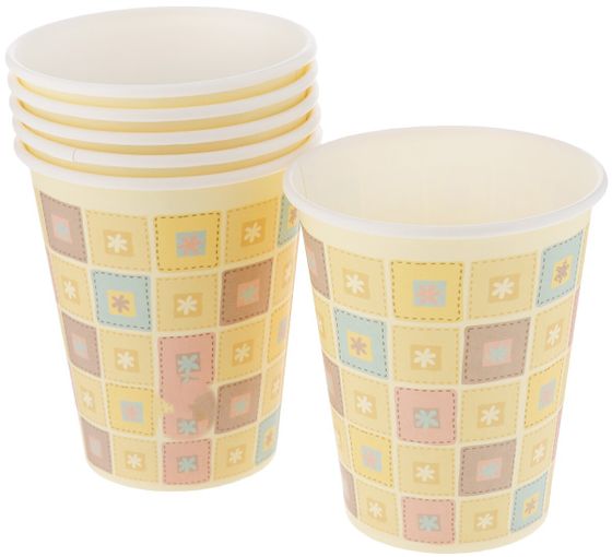 !09 Бумажные стаканы (наборы 12 штук) "Праздничные" 330 мл.