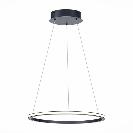 Светильник подвесной St Luce. ST604.443.22. 1х22 Вт, LED, 4000K, 1430 Lm, 40х40 см, цвет чёрный