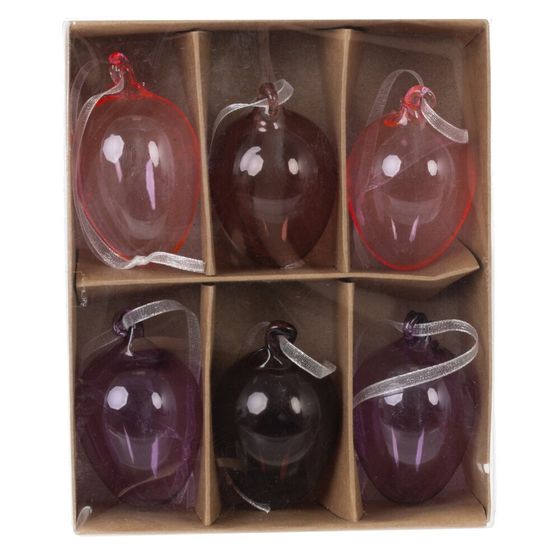 Набор из 6-ти изделий декоративных подвесных &quot;Яйцо пасхальное&quot; (4*7), L13 W15,5 H4 см