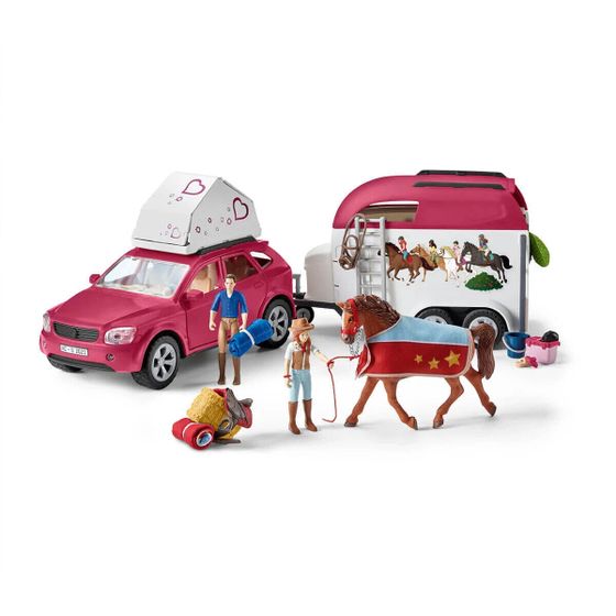 Игровой набор Schleich 42535 «Приключение с автомобилем и конным прицепом» из серии Horse Club