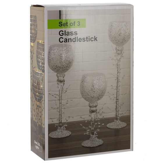 Набор из 3-х подсвечников, L33,5 W15,5 H50 см