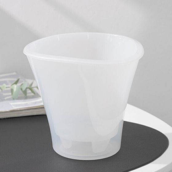 !09 Кашпо для цветов со вставкой «Лагуна», 1,5 л, цвет прозрачный