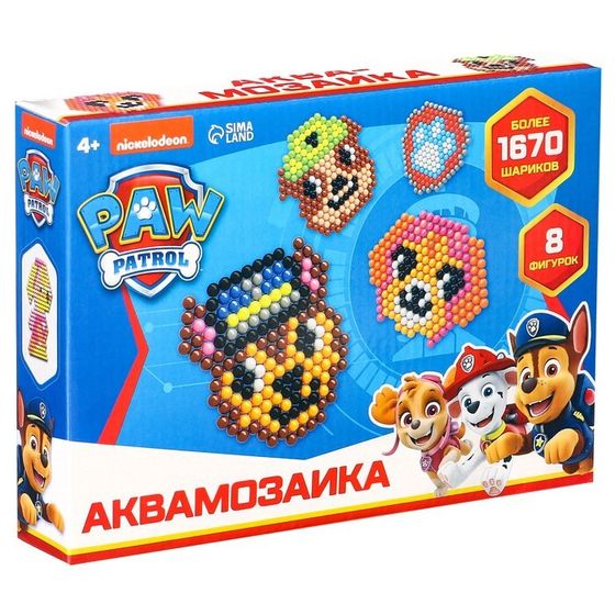 Аквамозаика PAW Patrol, большой набор, 8 фигурок