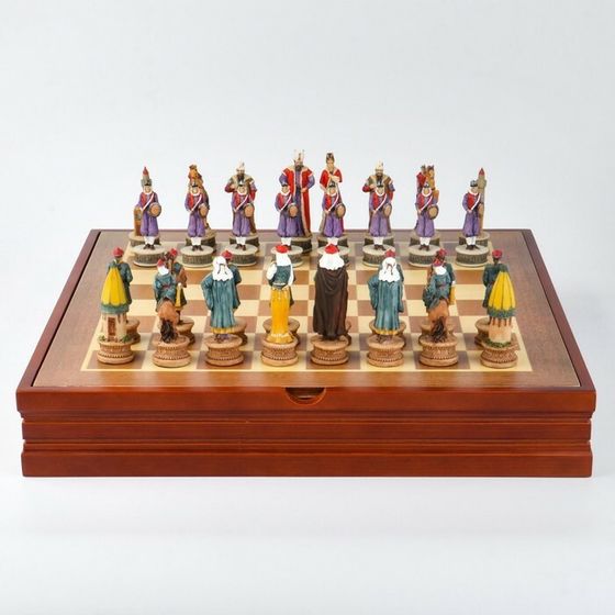 Шахматы сувенирные &quot;Восточные&quot;, h короля-8 см, h пешки-6.5 см, 36 х 36 см