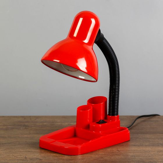 Лампа настольная «Мудрец» Е27 40W, 220 В красный 18×11.5×33 см RISALUX