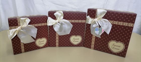 !09 Набор подарочных коробок 3 в 1 /3 штуки/(19, 1 17, 15 см) цвет коричневый