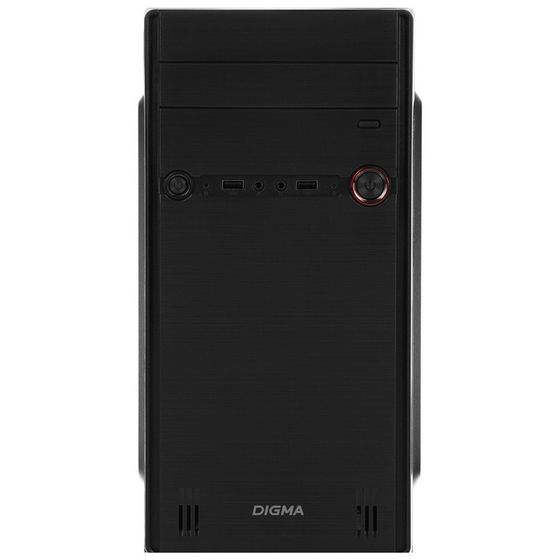 Корпус Digma DC-MATX102-U2 черный без БП mATX 1x80mm 2x120mm 2xUSB2.0 audio