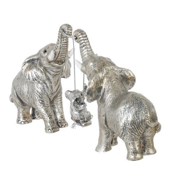 Фигурка декоративная "Слоны", L22 W6 H13 см