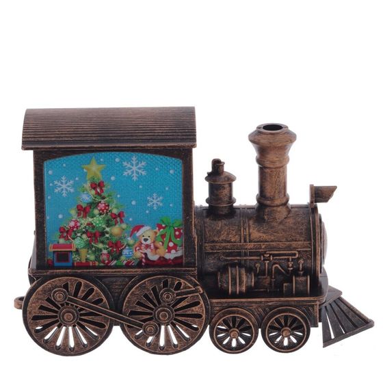 Изделие декор Паровоз &quot;Гном/Олень/Эльф&quot;  (подсвет, AAAх2 н/п) L13 W4,5 H8,5 см, 3в.