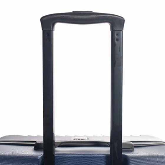 Чемодан TOPAZ синий M ABS с накладными углами