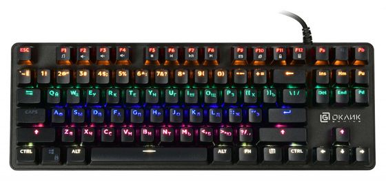 Клавиатура Oklick 969G SHOTGUN LED игровая черный