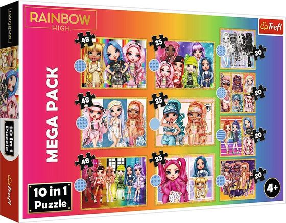 Trefl Puzzle 10w1 Kolekcja modnych laleczek - MGA Rainbow High 96000 Trefl