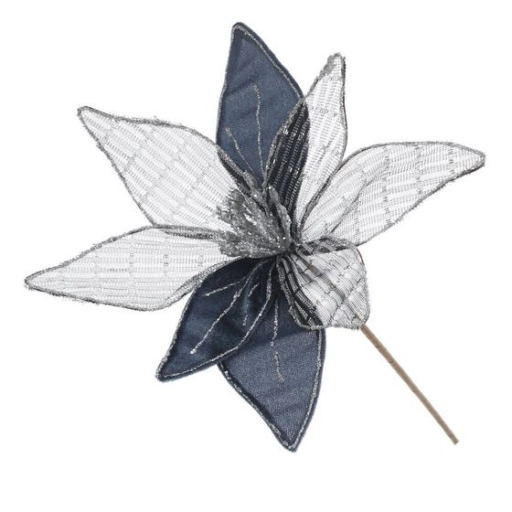 Цветок искусственный &quot;Пуансеттия&quot;, L20 W20 H36 см