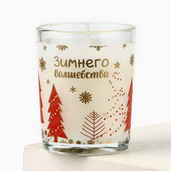!09 Подарочный набор новогодних свечей «Зимнего волшебства», 11×5.6×9.8 см