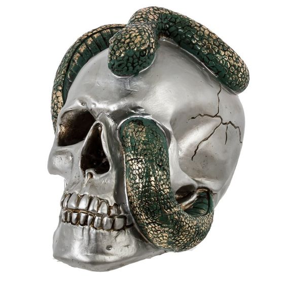 Копилка &quot;Череп со змеей&quot;, L23 W16 H18 см, 2в.