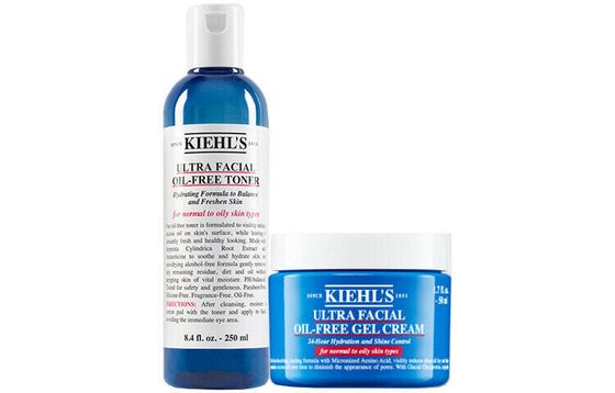 Kiehls Ultra Facial Oil-Free Gel-Cream 50ml+Ultra Facial Oil-Free Toner 250ml