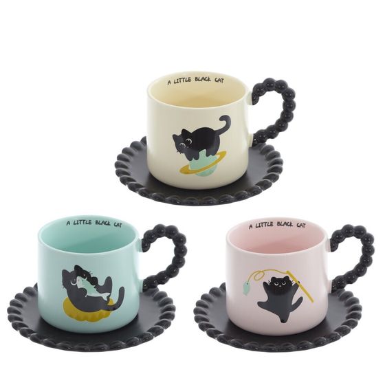 Кружка с блюдцем, 320 мл, L16 W15 H9 см, 3в.