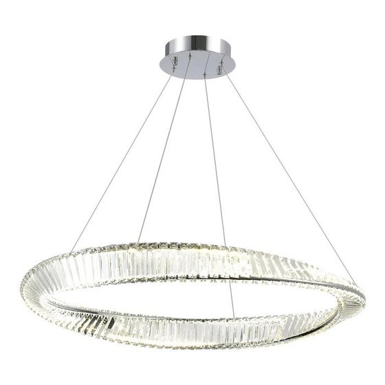 Светильник подвесной St Luce. SL6204.121.01. Ritorto. 1х58 Вт, LED, 4000K, 4930 Lm, 100х100х100 см, цвет хром