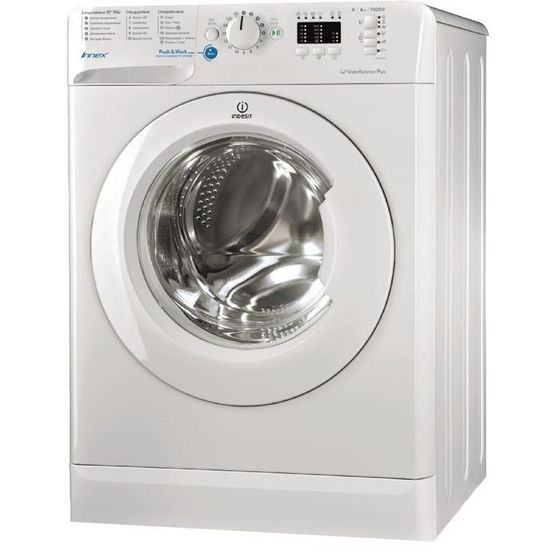 Стиральная машина Indesit BWSA 51051 1, класс А+, 1000 об/мин, до 5 кг, белая