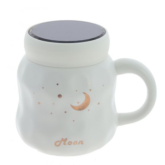 Кружка с крышкой, 450 мл, L13 W9,5 H11 см