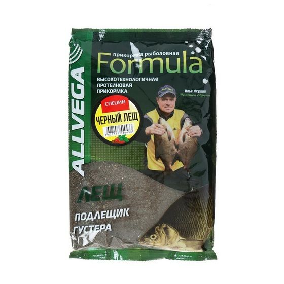 Прикормка Allvega Formula Black Bream Spice, черный лещ специи, 1 кг