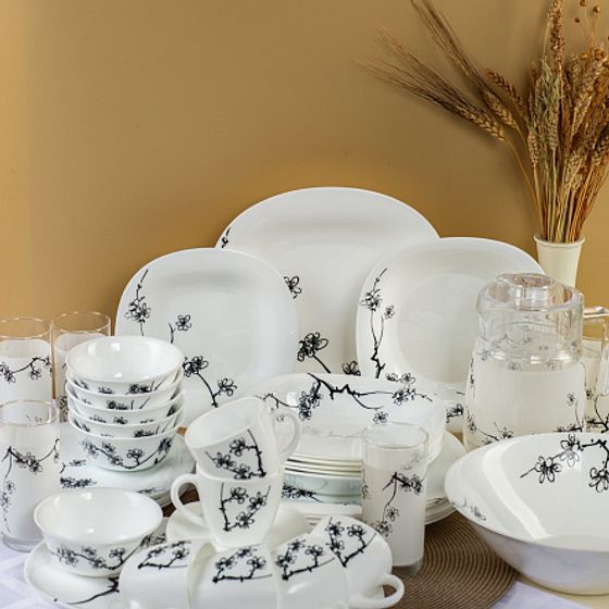 Набор столовый КАРИН МИНГ БЛЭК 46пр