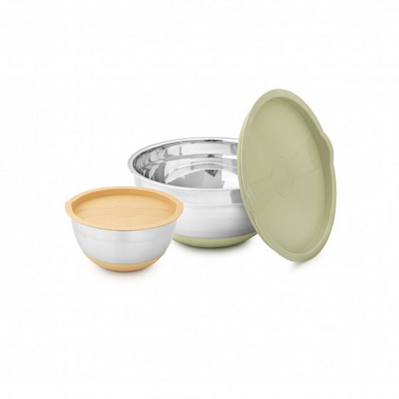 Набор мисок с крышками NATURA 2шт 1.5л+2.4л
