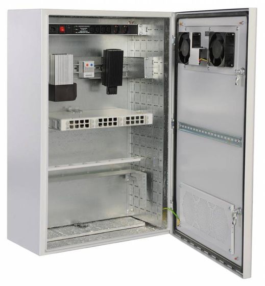 ЦМО Шкаф коммутационный (ШТВ-Н-6.6.3-4ААА) настенный 6U 600x330мм пер.дв.вентил. задн.дв.стал.лист несъемн.бок.пан. 57кг серый 220мм 27кг 400мм IP65