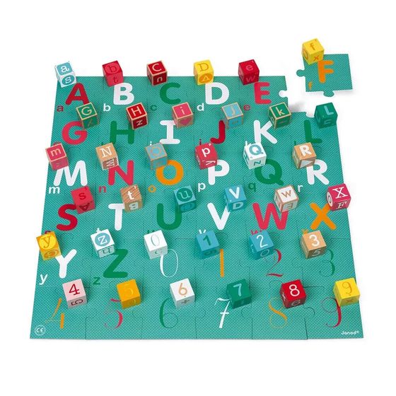 JANOD Kubix Set Of 40 Cubes+Letters And Numbers refurbished