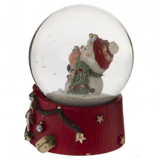 Фигурка декоративная &quot;Снеговик&quot; в стекл шаре, L6,5 W6,5 H8,5 см, 2в.