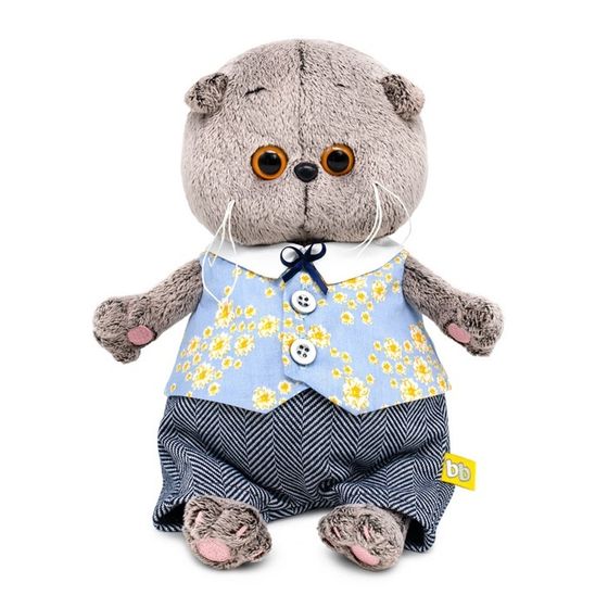 Мягкая игрушка «Кот Басик BABY в жилете и брюках», 20 см