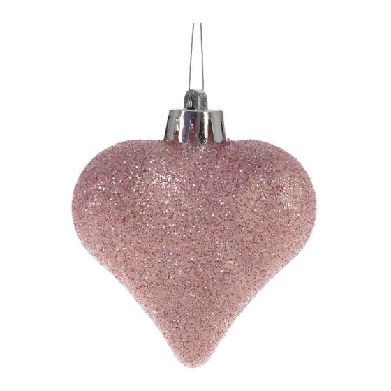 Набор из 6шт Украшение новогоднее “Сердце”, L6 W2 H7 см