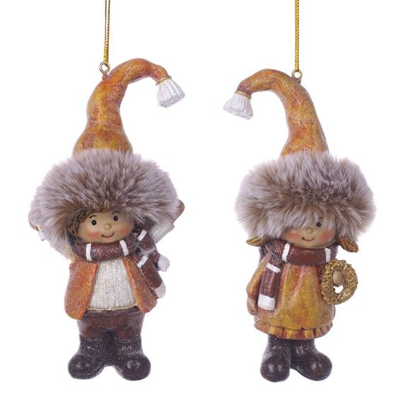 Фигурка декоративная подвесная &quot;Дети&quot;,  L6 W5 H13 см, 2в.