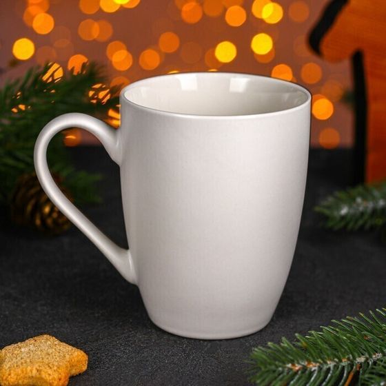 !09 Кружка «Новогоднее вдохновение. Зайка и зайчонок», 350 мл, матовая