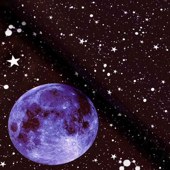 Бумага упаковочная 4 листа глянцевая двусторонняя "Космос", 100 х 70 см