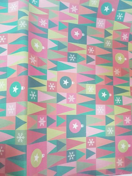 !09 Упаковочная бумага 2 листа на новый год «Новогодние елочки», 50 х 70 см, крафт