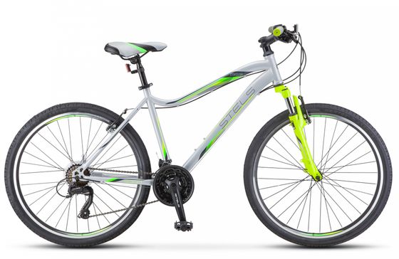 Велосипед Stels Miss 5000 V 26&quot; V050 рама 18&quot; серебристый/салатовый (LU096326/LU092038)