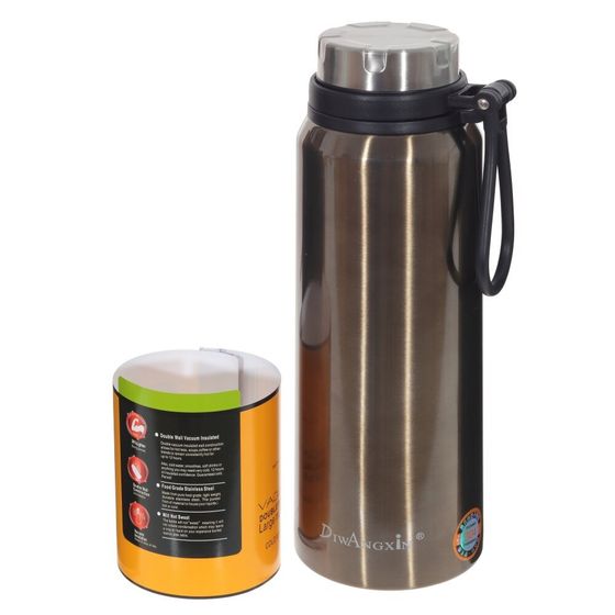 Термос, 950 мл, L10 W9 H29 см, дизайн микс