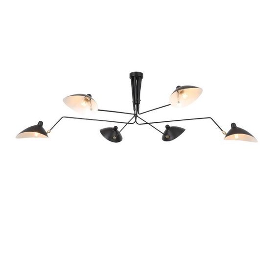 Люстра потолочная St Luce. SL305.402.06. Spruzzo. 6х60 Вт, E27, 180х180х54 см, цвет чёрный