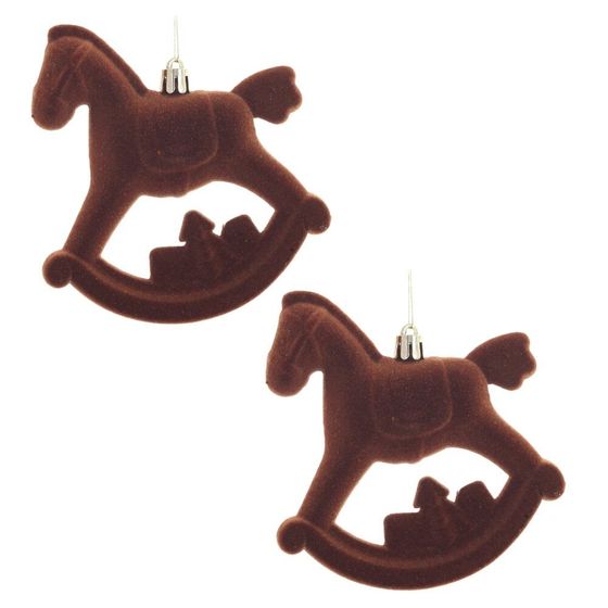 Набор из 2шт, Украшение новогоднее &quot;Лошадка&quot;, L10 W5 H11 см
