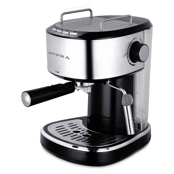 Кофеварка рожковая Supra CMS-1515 850Вт черный/серебристый