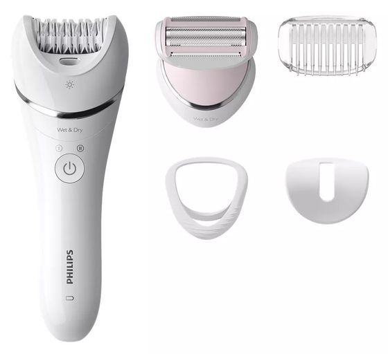 Эпилятор Philips BRE710/00 скор.2 насадок 4шт аккум. белый