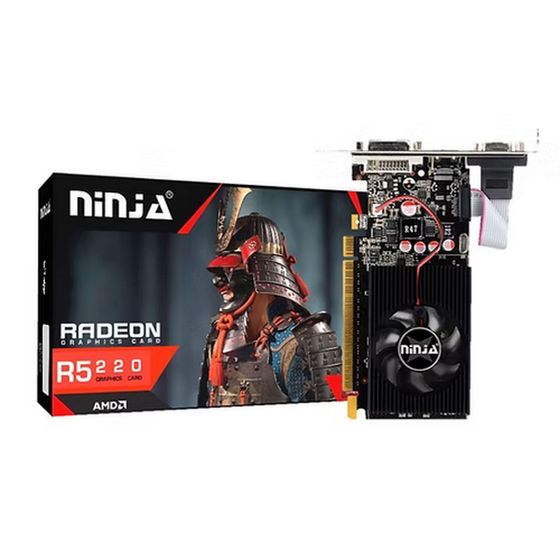 Видеокарта Ninja PCI-E 2.0 R5 220 2GB Radeon R5 220 GDDR3 64bit 650/800 1xVGA 1xDVI 1xHDMI RTL (AKR522023F)