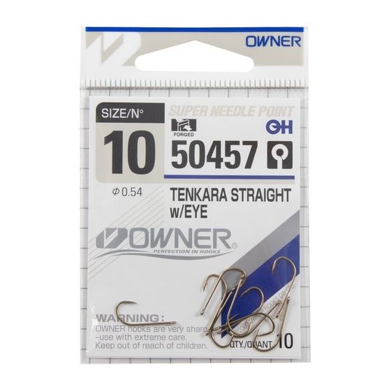 Крючок OWNER Tenkara Straight weye brown №10, 10шт.