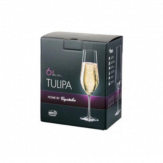 Набор бокалов для шампанского TULIPA 6шт 170мл