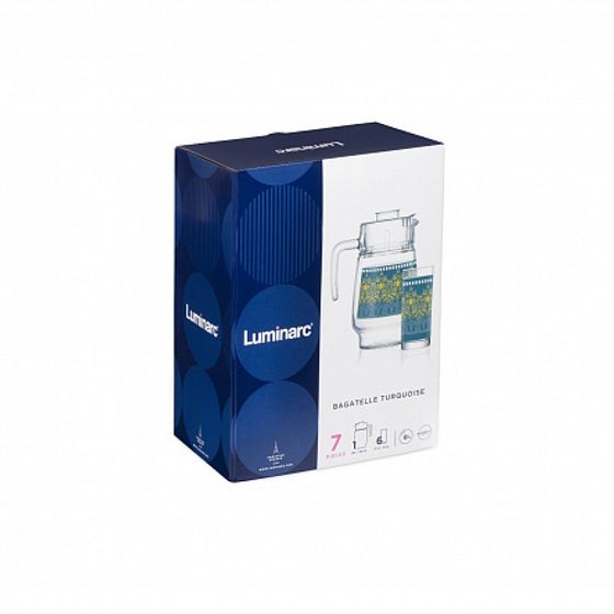 Набор питьевой BAGATELLE TURQUOISE 7 предметов