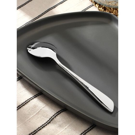 !09 Ложка столовая из нержавеющей стали Magistro «Эми», длина 20,5 см, цвет серебряный