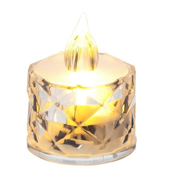 Изделие декоративное &quot;Свеча&quot; (подсветка, 3xLR54) (блок 24шт), L3,5 W3,5 H5 см
