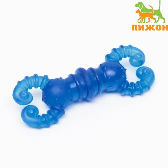 Игрушка жевательная &quot;Краб&quot;, прозрачная, TPR, 12 см, голубая